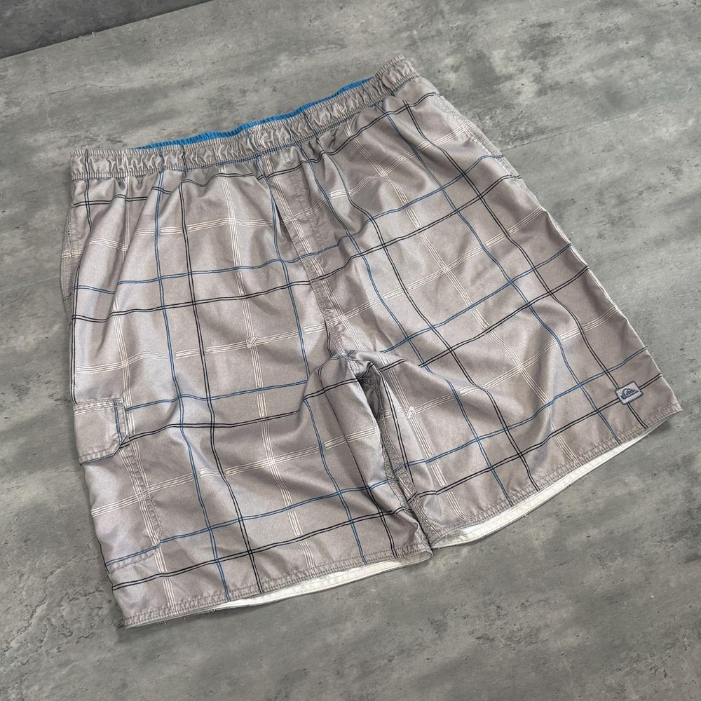 Vintage VTG Y2K 2000's 00's Quiksilver Plaid Cargo Baggy Relax Fit Wide Short's